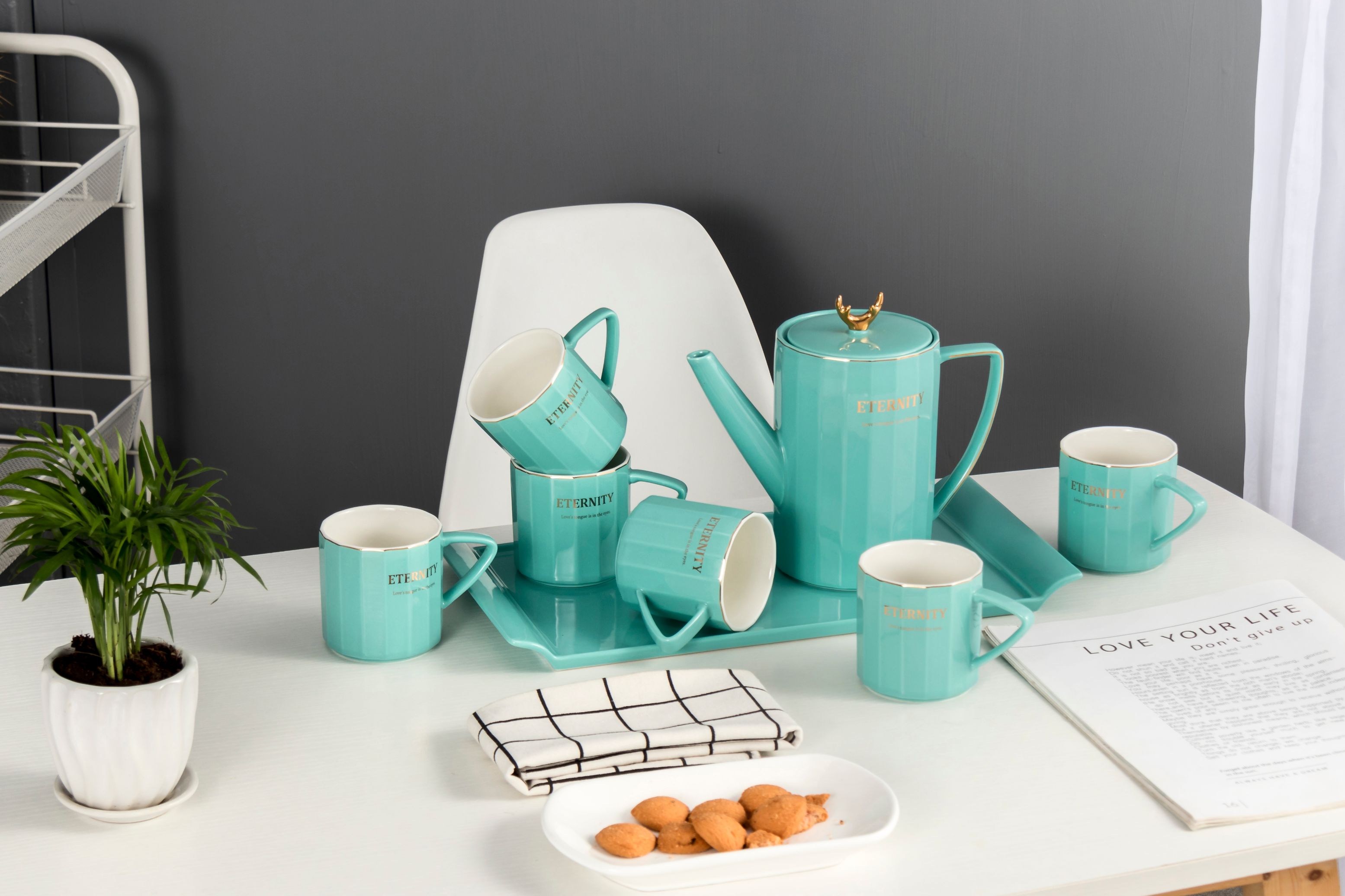 Nordic Simple Cold water bottle set (Tiffni blue) GSJY3350-3