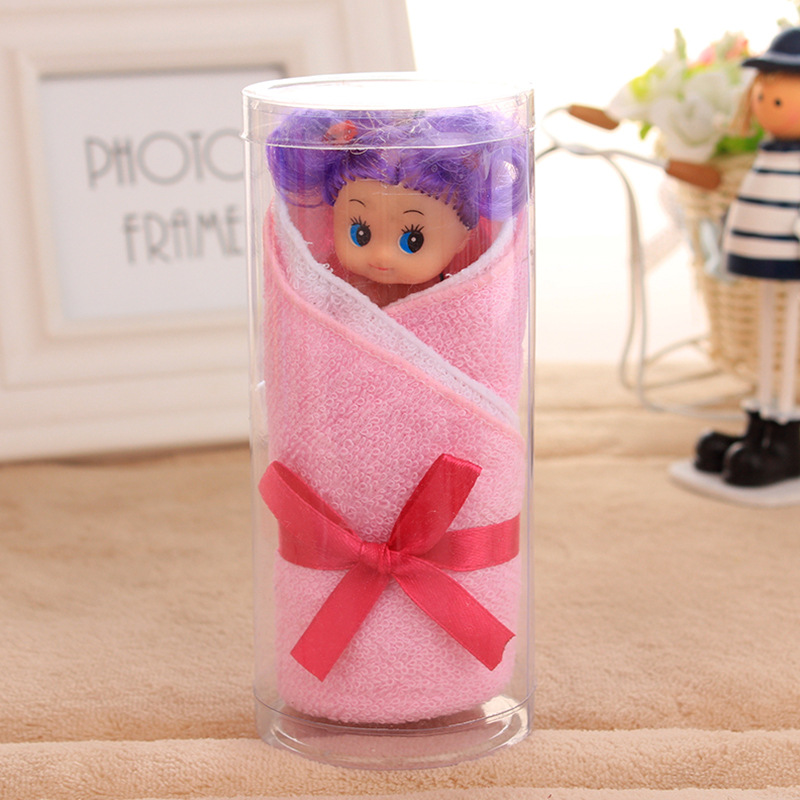 Cake Towel Valentine's Holiday Wedding Creative Business Birthday Gift Cotton Animal Cylinder Barbie Doll Item Picture