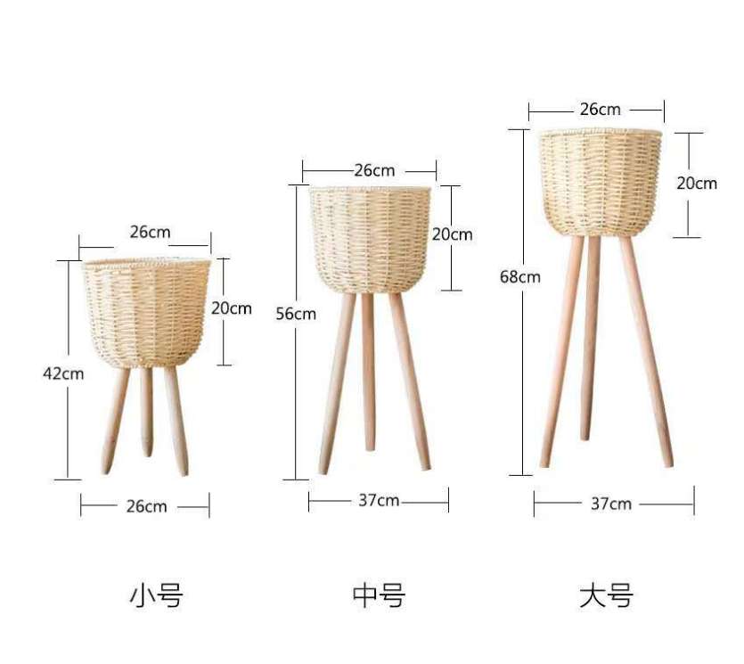 家居装饰编织花架，三角架花篮、 绿植花盆详情图1