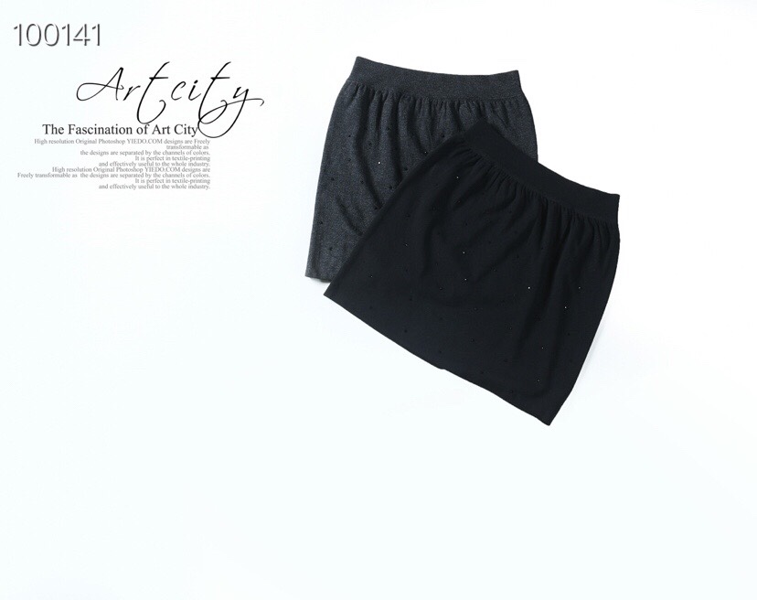 Diamond Heating Cotton Wrap Skirt 5947 details Picture