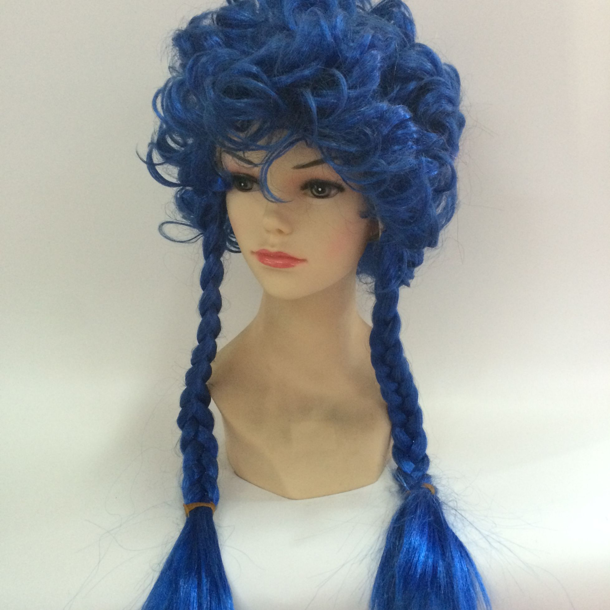 Blue double braided wig thumbnail
