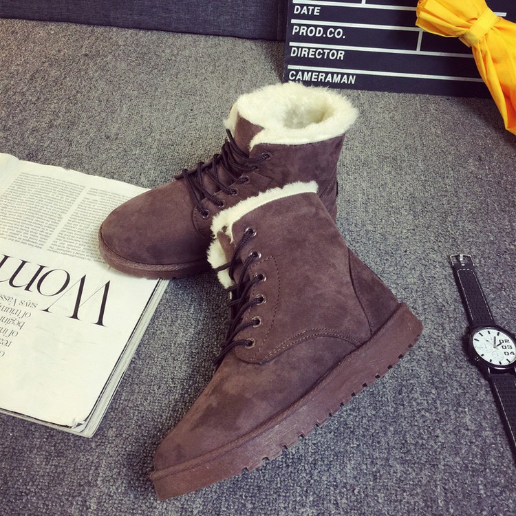 New ugg boots women's boots Flat casual Martin boots winter cottons women's cottons lace-up shoes undefined