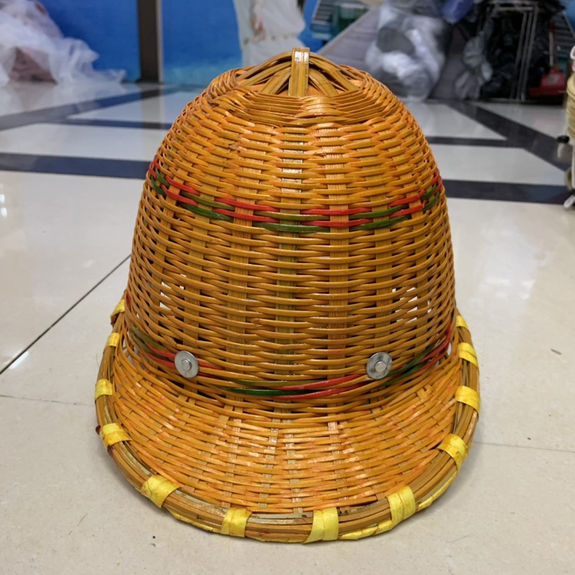 安全帽 工地帽子手工竹编斗笠 遮阳 压舍安全帽