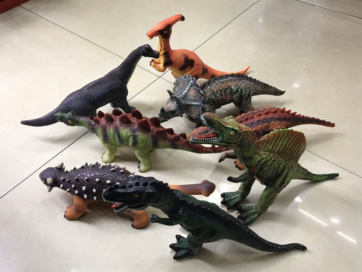8款发声小恐龙仿真动物  恐龙玩具  仿真恐龙（长颈龙）欧胤玩具PVC 30图