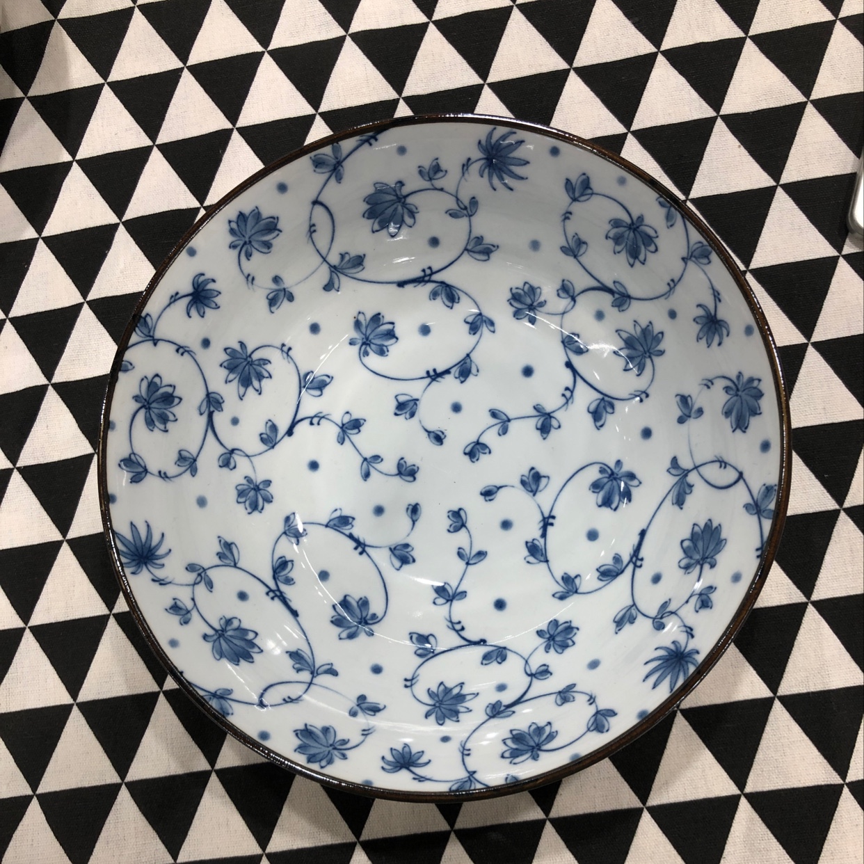 日本进口美浓烧蔓唐草8.1英寸碗