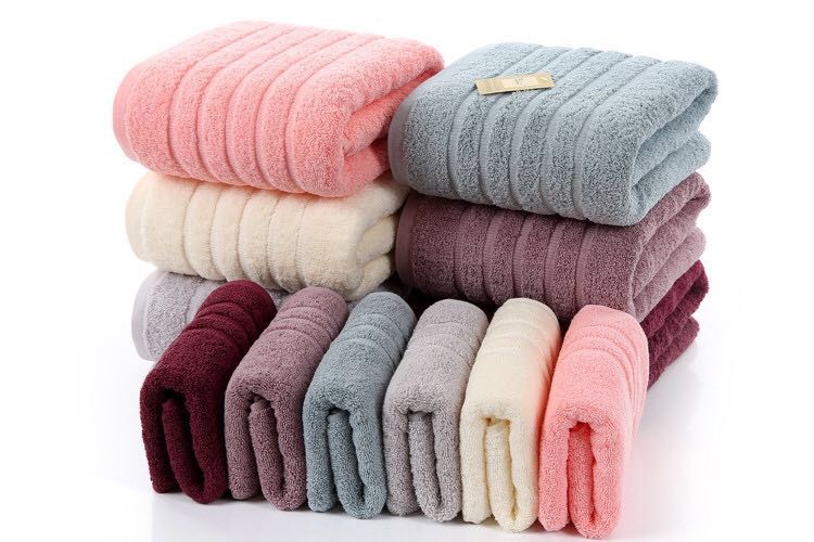 Plain five-section bath towel