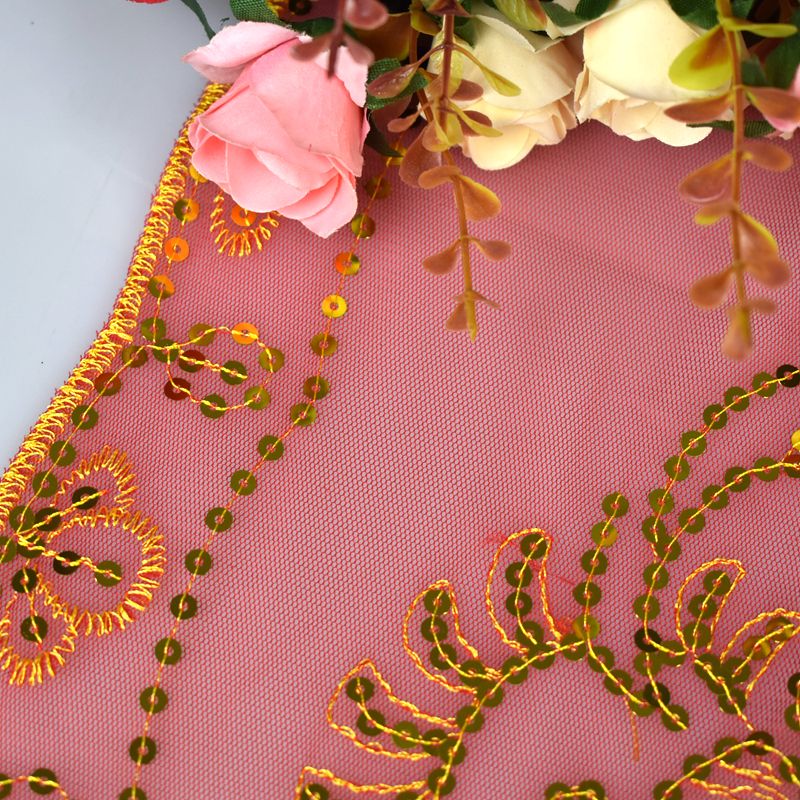 A golden bride's veil with the character "Prosperity and Happiness" for the wedding detail image 4