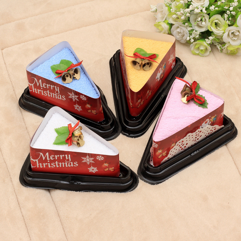 Christmas Triangle Creative Personality Shape Valentine's Day Birthday Party Decoration Supplies Wedding Gift Towel Wholesale Item Picture