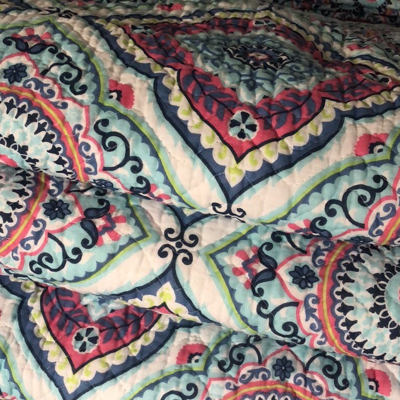 水洗全棉绗缝被子床盖200x230