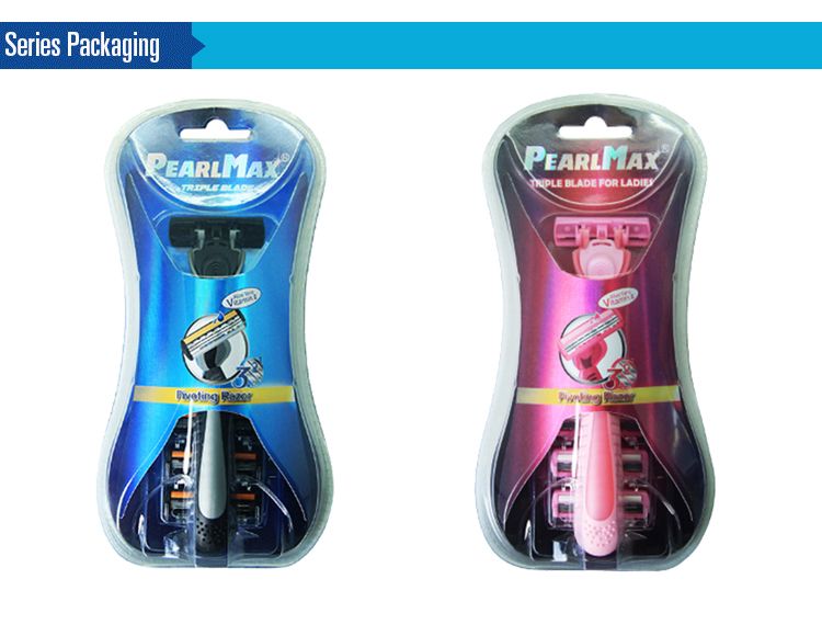 厂家直销3层刀头一刀架带4刀头，可替换刀头，女士款详情图1