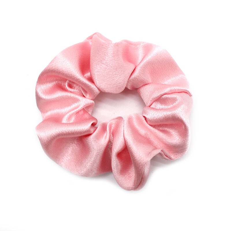 Solid color crystal satin large intestine hair band wholesale of simple hair bands and hair ties for Instagram-popular girls Specification image