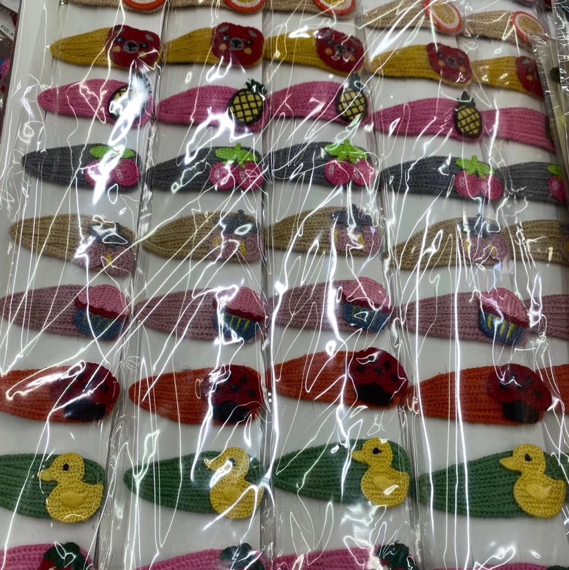毛线水滴双层发夹
