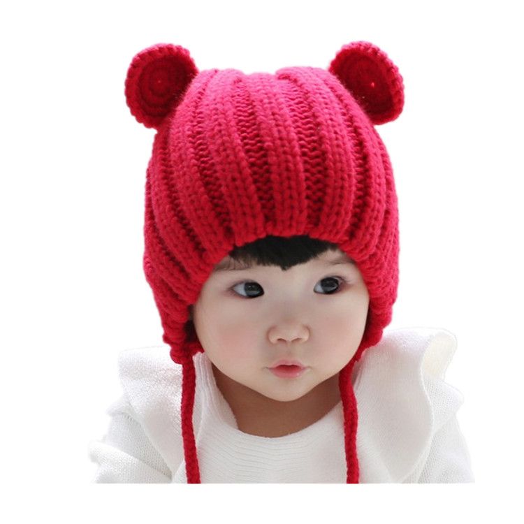 韩国可爱保暖男女童婴儿帽子婴幼儿毛线宝宝帽子秋冬详情图1