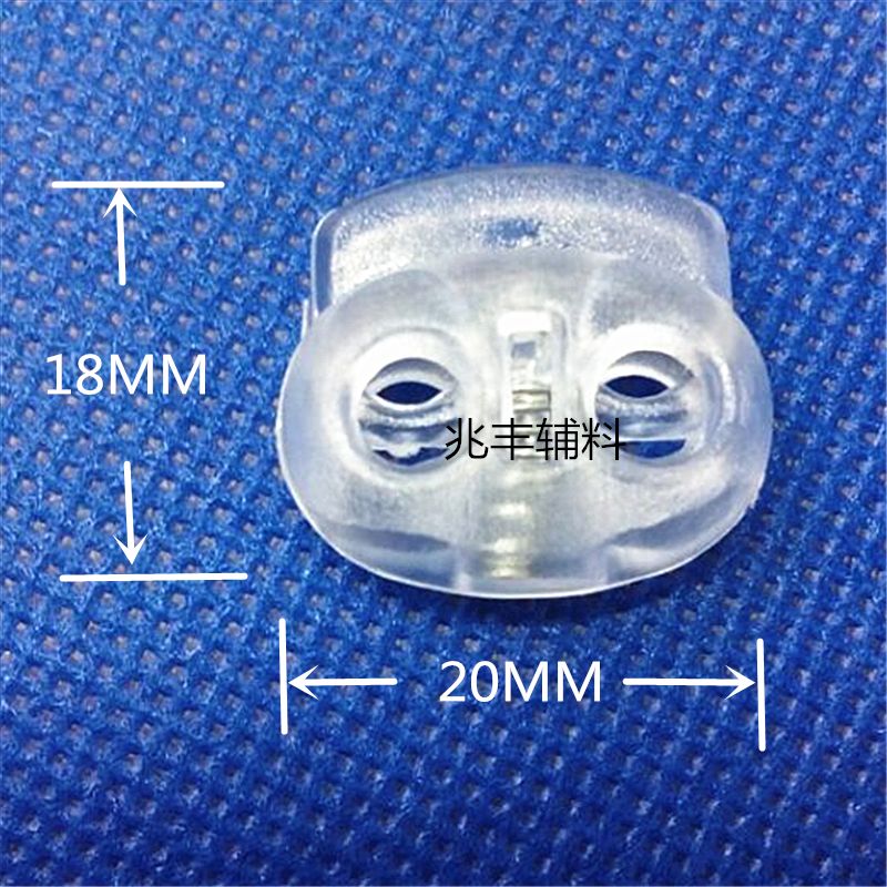 塑料带盖吊钟透明猪鼻弹簧扣 ABS绳尾扣 松紧扣 吊钟详情图5