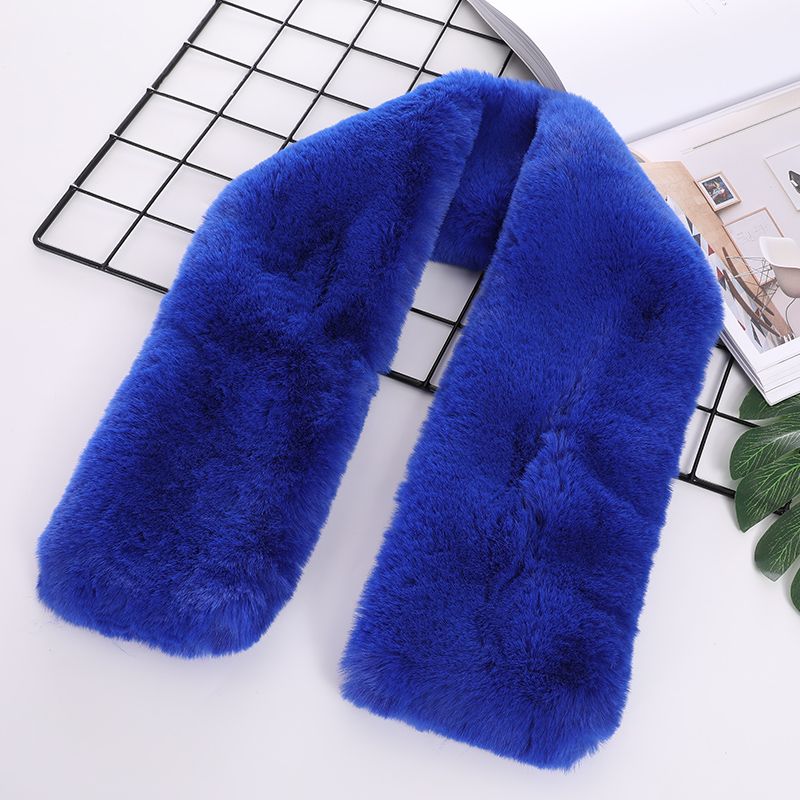 Korean Rabbit Hair Scarf Bib Rex Rabbit Hair Scarf Female Winter Thick Lazy Rabbit Plush Hair Scarf undefined