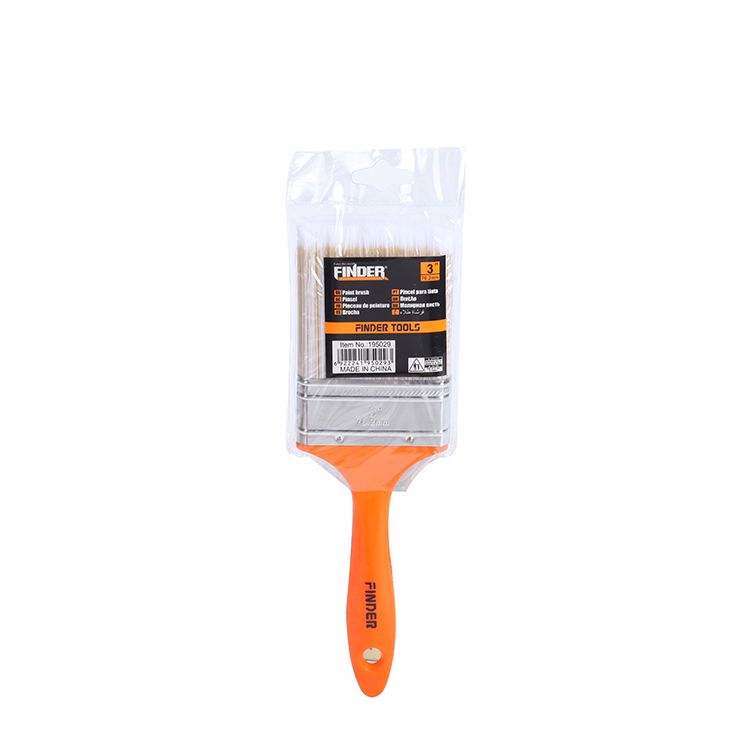 Finder Tool Orange plastic handle PET silk Brush 3 "PET Paint Brush thumbnail