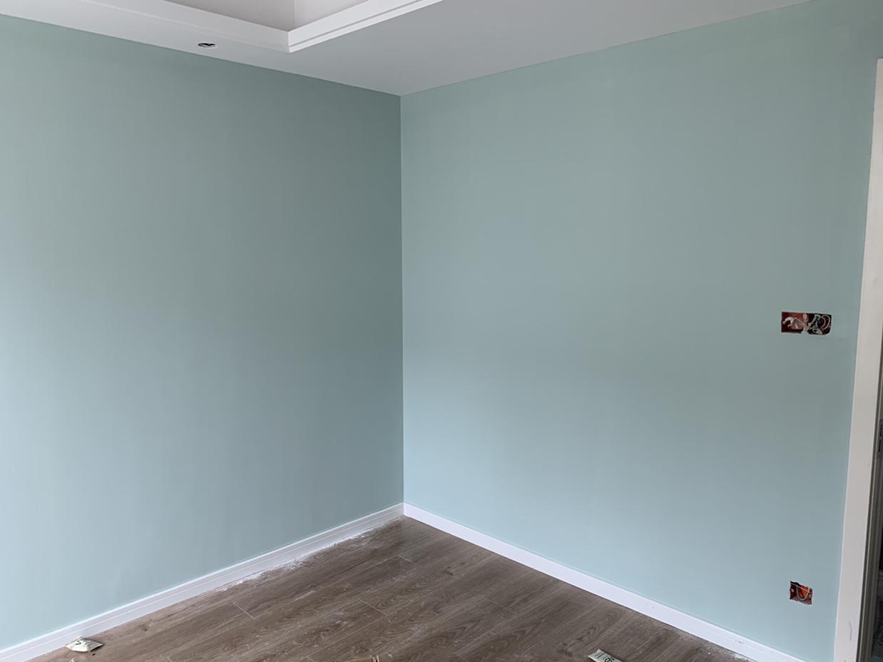 纯色艺术漆 s基面蓝 家用客厅卧室图