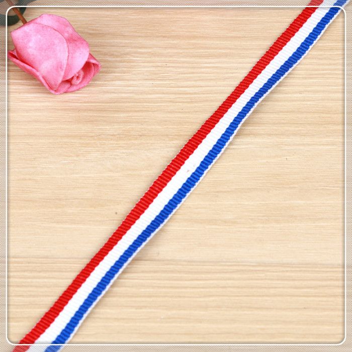 厂家直销红白蓝涤纶平面带奖牌吊带奖牌带裤边裤腰带服装辅料图
