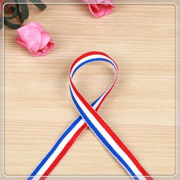 厂家直销红白蓝涤纶平面带奖牌吊带奖牌带裤边裤腰带服装辅料产品图