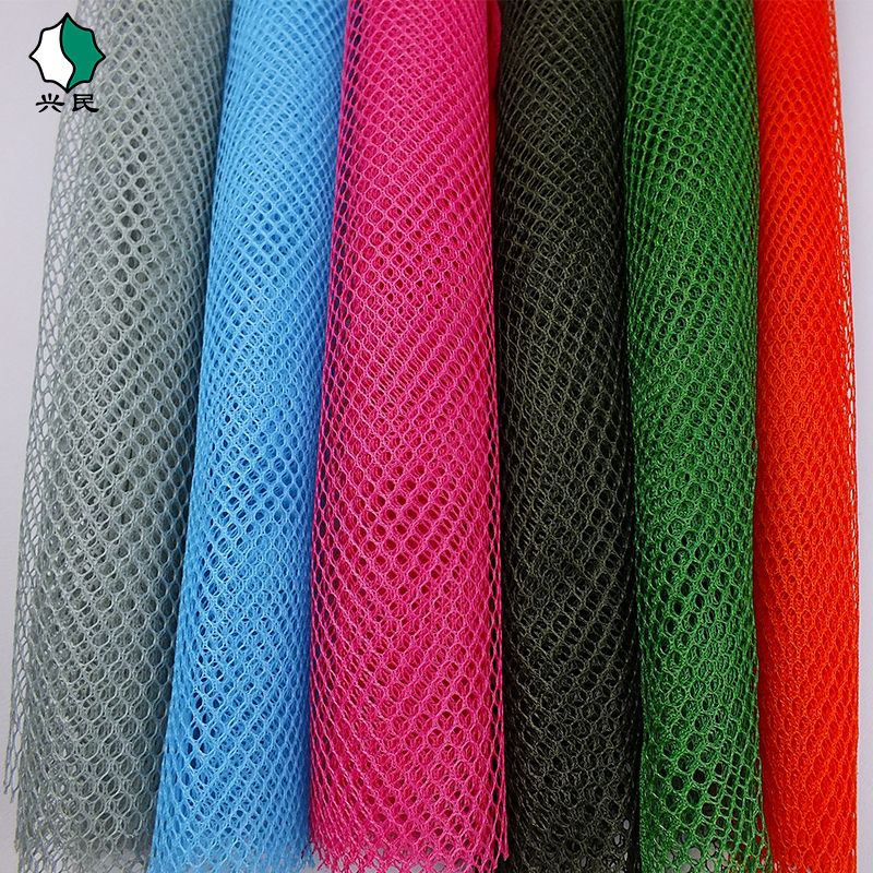 Mesh fabric clothing, breathable mesh fabric, polyester and ammonia, comfortable square grid, shoes, hats, bags with side pockets, mesh fabric, quick-drying warp knitted mesh Application Scenario