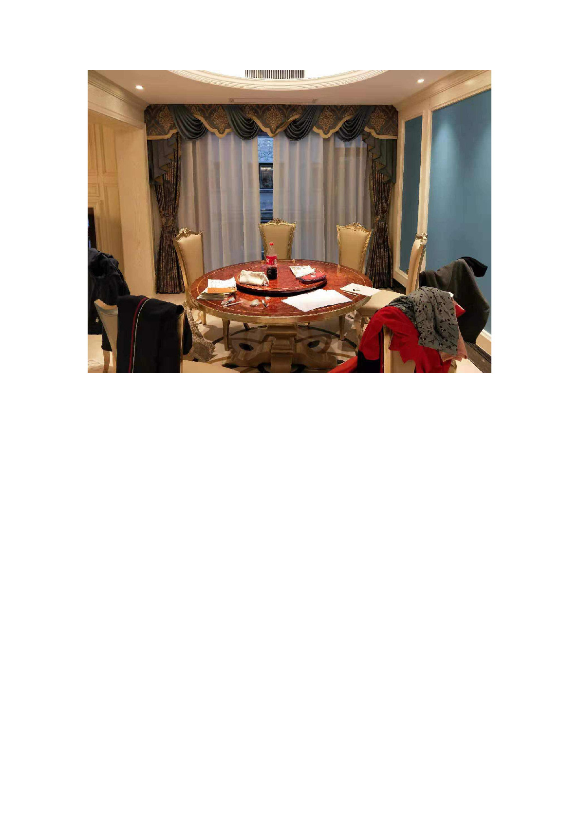 欧式窗帘现代简约轻奢窗帘高精密提花橙色拼接高档客厅卧室遮光详情图3