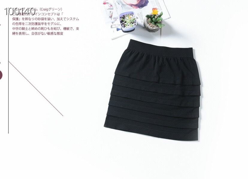 Pleated Heating Cotton Wrap Skirt 5847 Item Picture