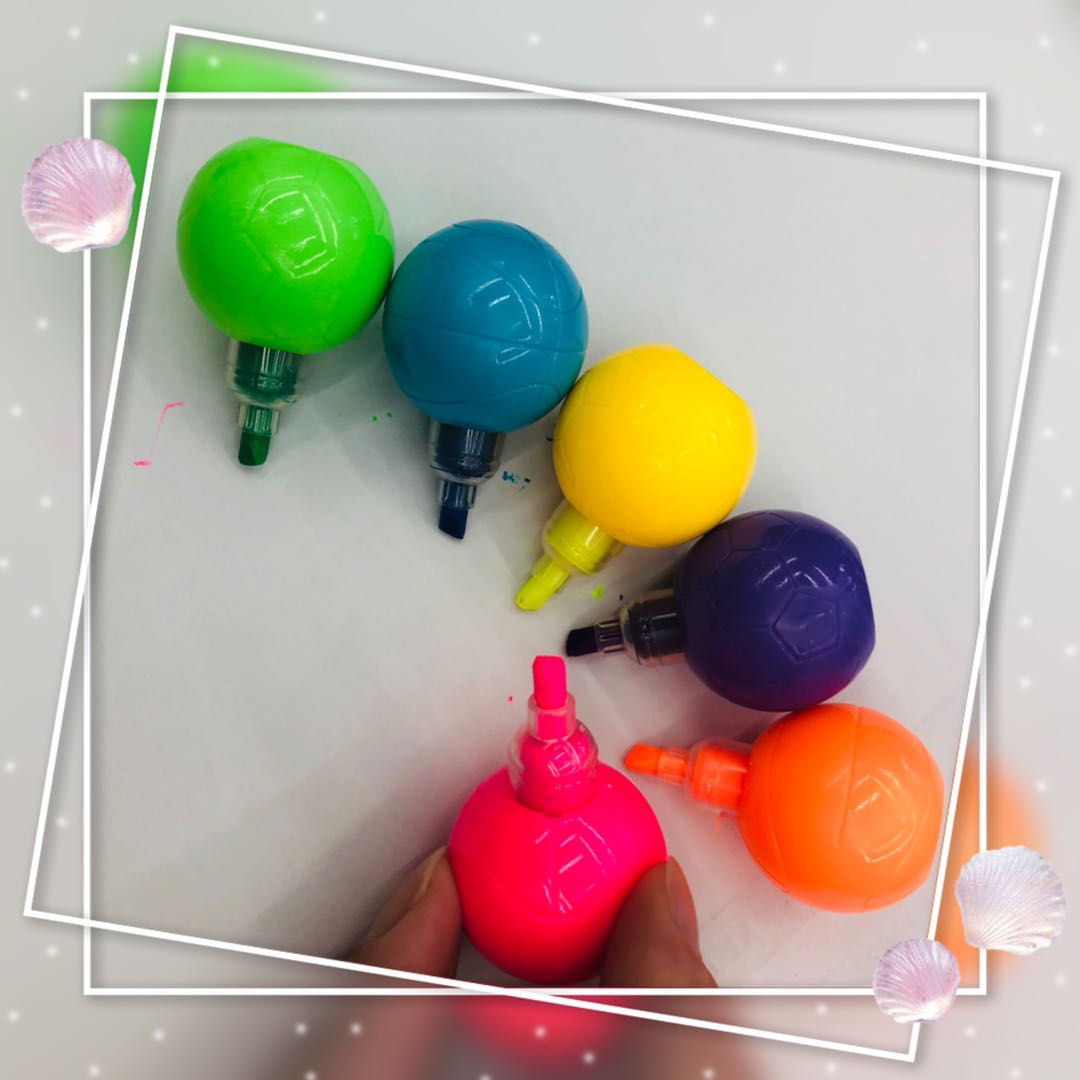 爱心足球小熊积木各种形状造型可爱学生连体多节换头创意多色笔详情图3