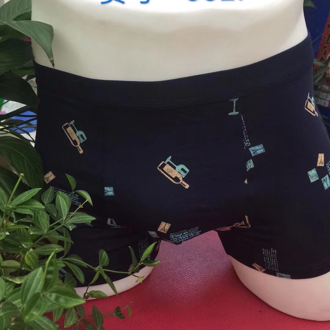 史丹天奴男士一片式酒瓶图案平角裤产品图