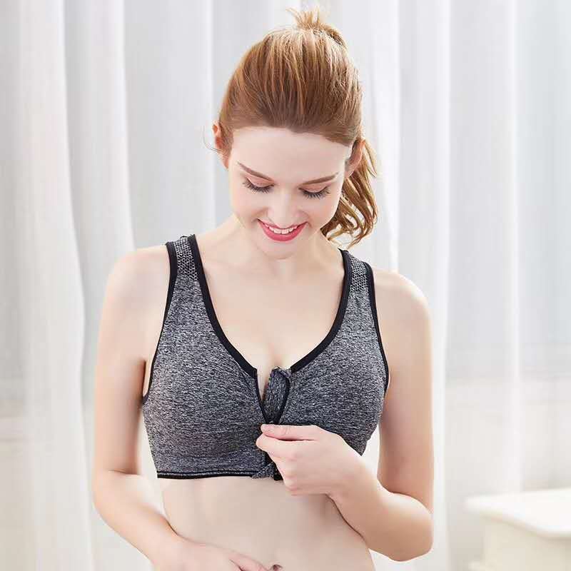 Seamless Zipper Vest High Elastic Sports Yoga Sleep Bra Adjustment Functional Underwear Four Seasons Foreign Trade E-Commerce