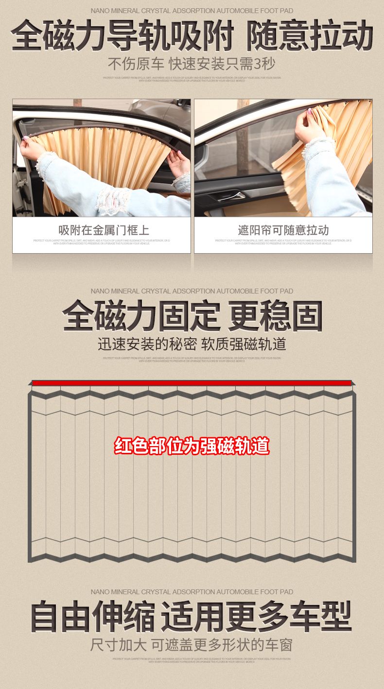 汽车轨道遮阳帘/车门遮阳挡详情图2