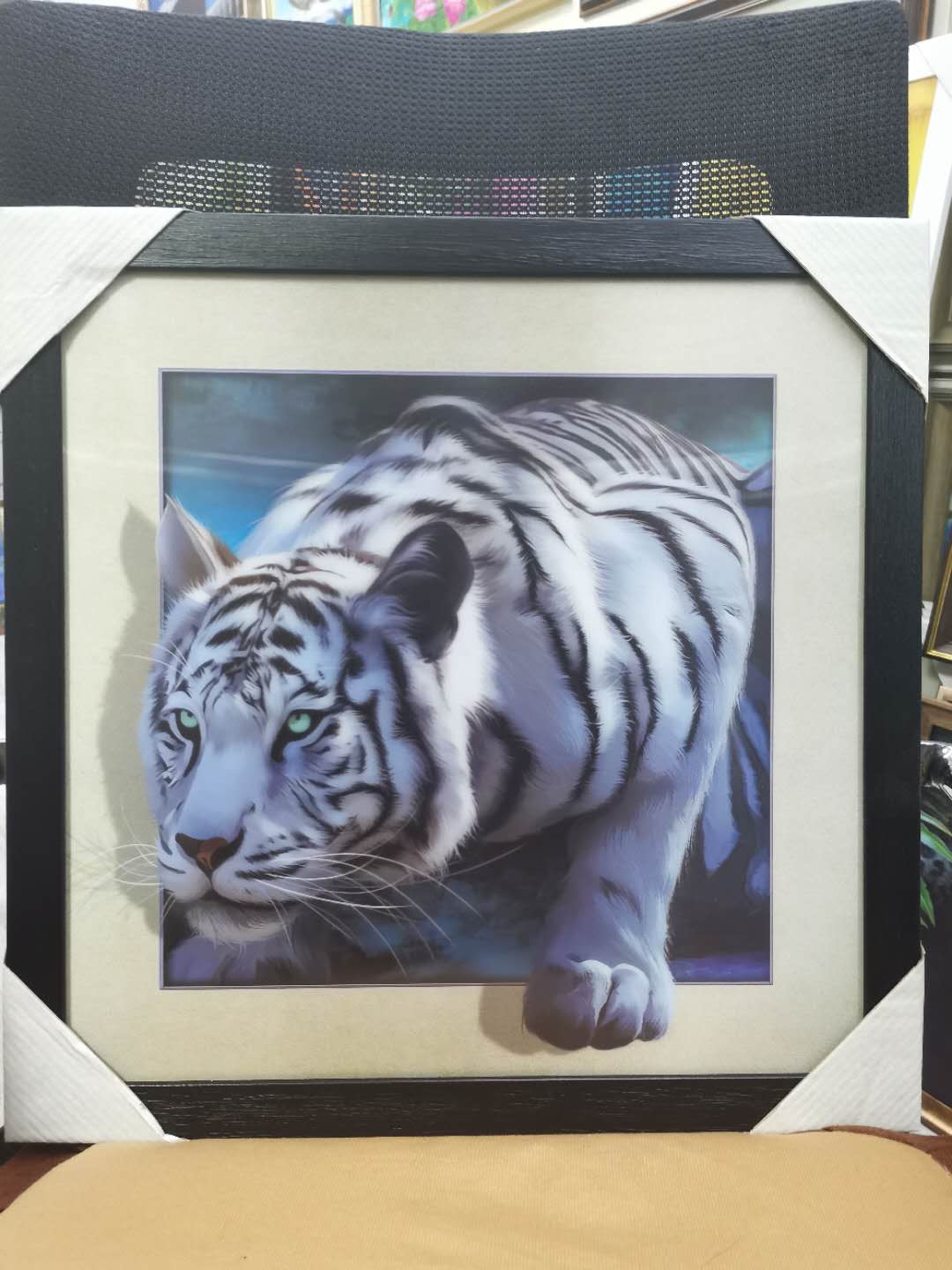 厂家直销 高清三维立体画 5D立体画装饰 40X40 黑框