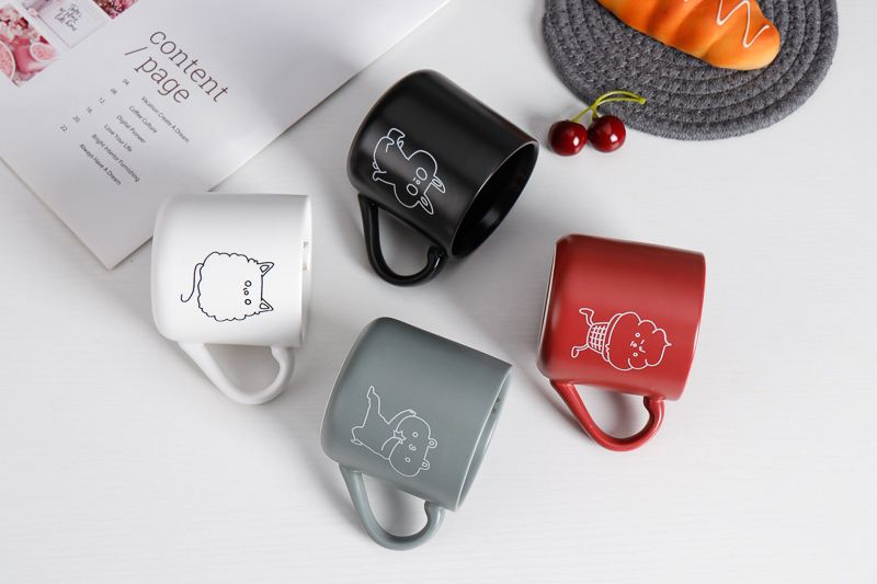 Creative stick figure ceramic cup GSJY3263