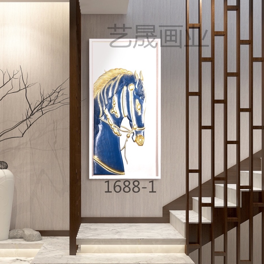 Decorative painting hanging painting handicraft wood carving on the porch of the explosive stairway thumbnail