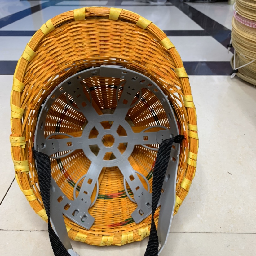 安全帽 工地帽子手工竹编斗笠 遮阳 压舍安全帽产品图