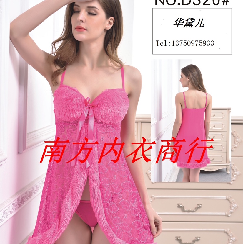 外贸情趣内衣罩杯钢托胸垫聚拢女式欧美性感睡衣