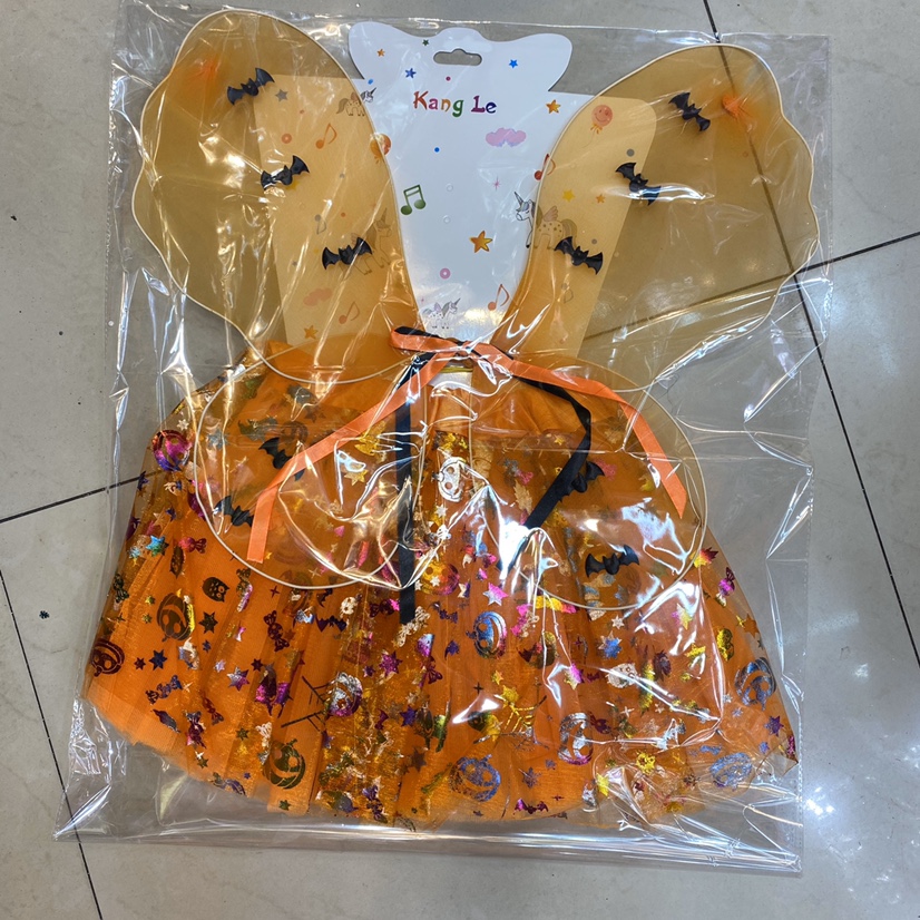 Halloween Bat and pumpkin outfit thumbnail