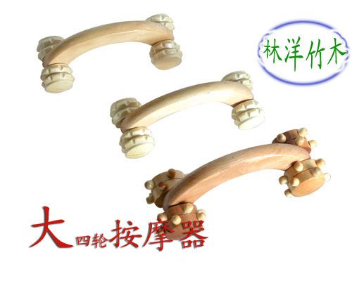 木制按摩器 滚轮按摩器 大四轮 背部按摩器详情图5