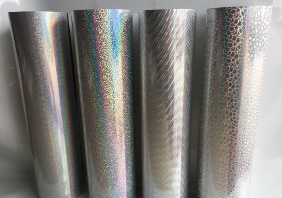 镭射PET刻字膜葱粉反光夜光刻字膜热转印烫画烫图50X100M详情图1