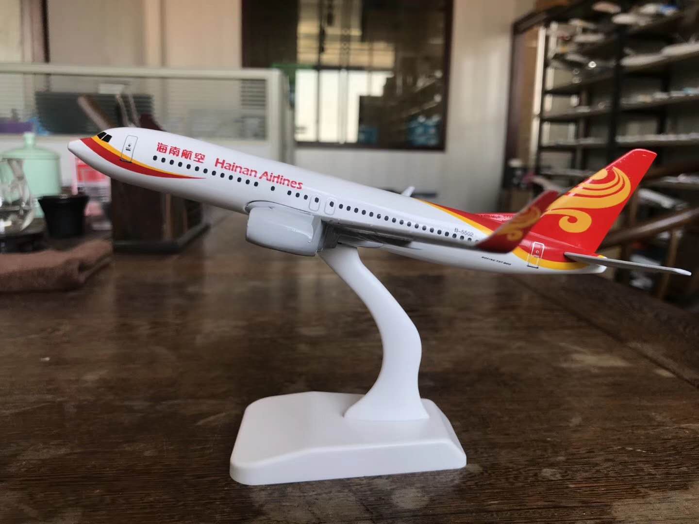 合金飞机模型（20CM中国海南航空B737）飞机模型  金属飞机模型