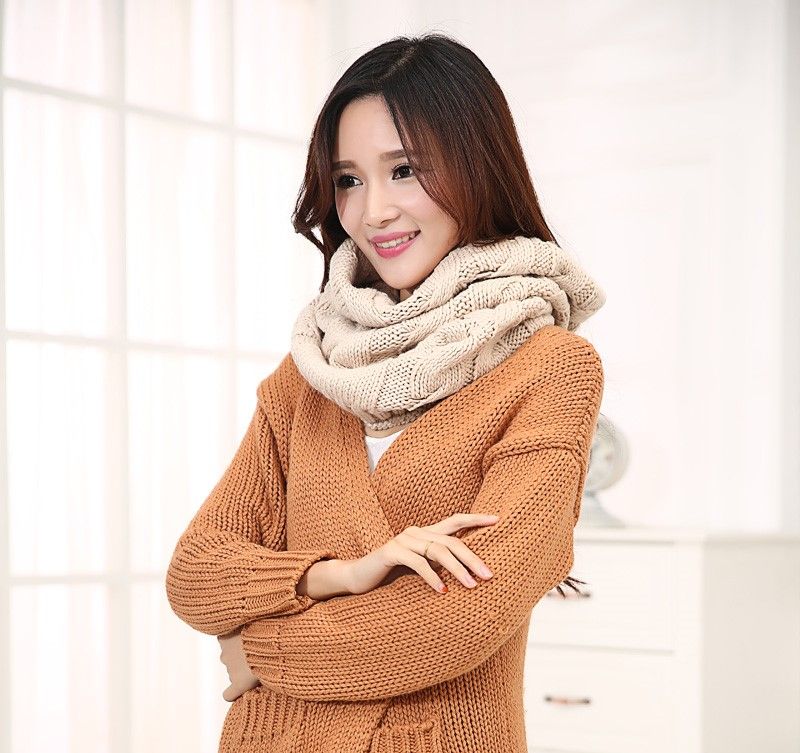 2020 Menas Silk Japan And South Korea Hot New Wool Scarf Fashion Knitting Warm Wool Bib Manufacturers Direct Sales