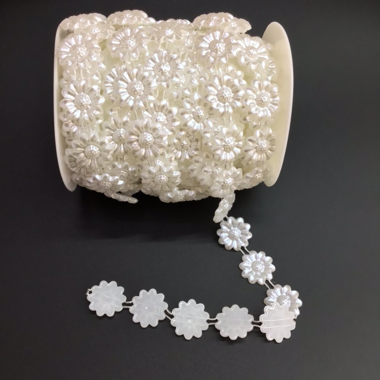 22mmABS sunflower bead handmade DIY headwear, wedding dress, dress, clothing accessories, handicrafts and accessories wholesale details Picture