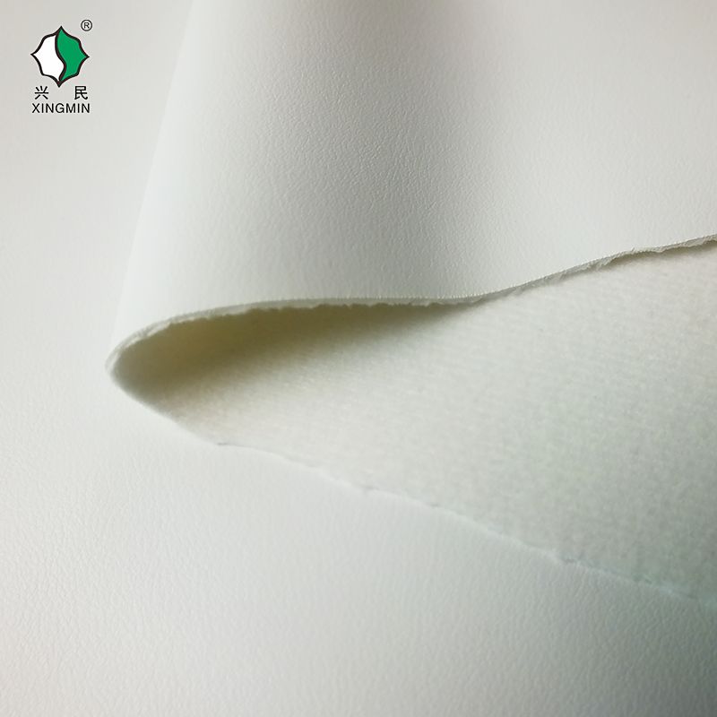 兴民皮革pu仿棉绒美125人造革拳击手套运动护具皮革面料加工定制细节图