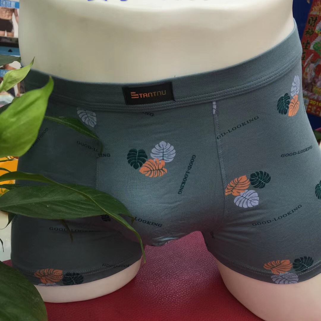 史丹天奴男士一片式大包围印花平角裤产品图