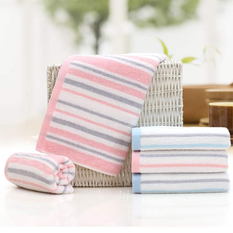 多彩条毛巾（同款配套浴巾也有）