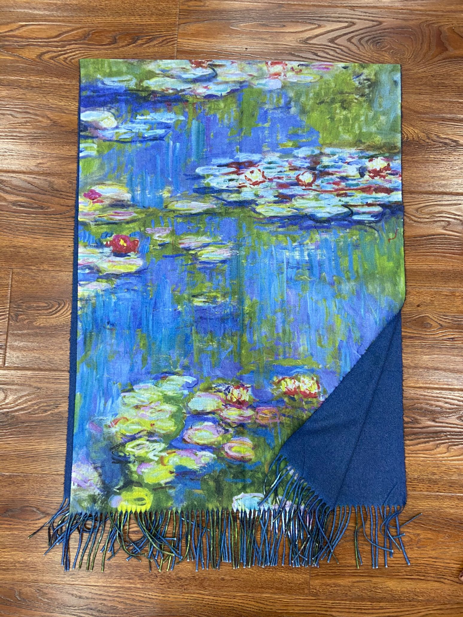 Fashion double-sided printed long towel (Lotus) thumbnail
