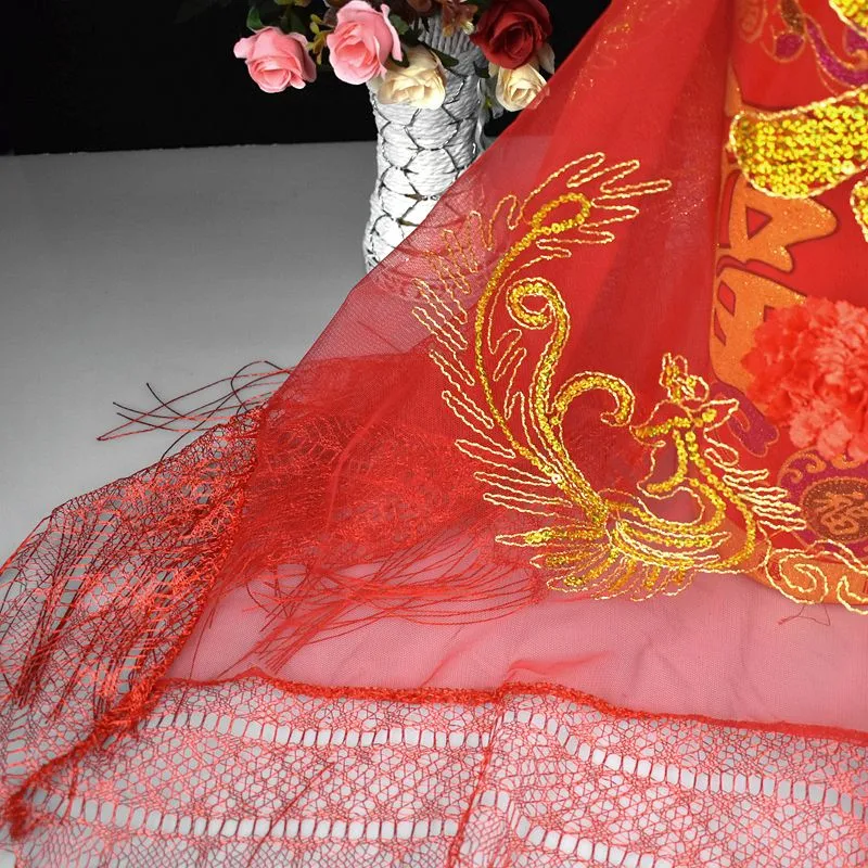 Wholesale of in-stock satin headscarves, wedding supplies, bride headscarves and bride veils detail image 8