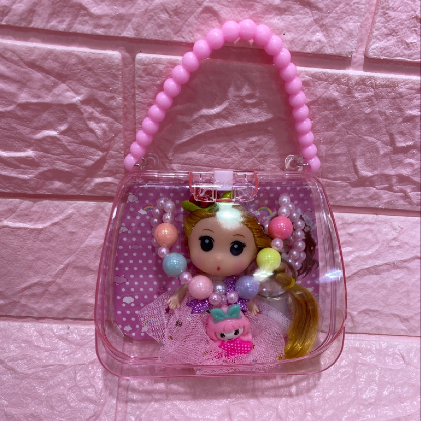 Children's small handbag bag necklace key chain doll thumbnail