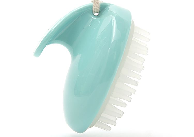 日本FASOLA硅胶按摩洗头刷防滑洗头梳子头部清洁器详情图10