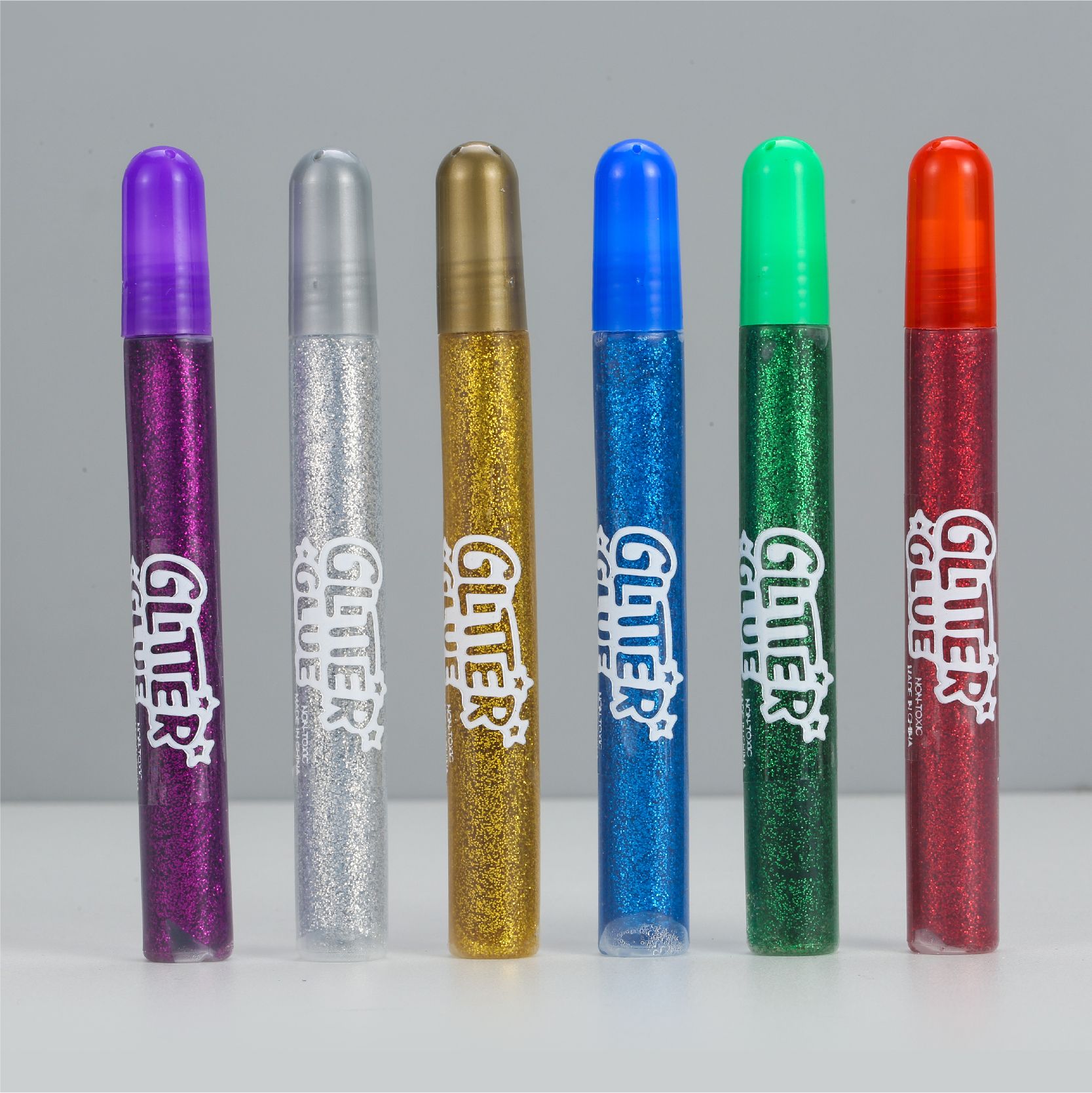 15ml gold powder glue, 6 suction cards, seven-color glue. Glitter gel pen detail image 2