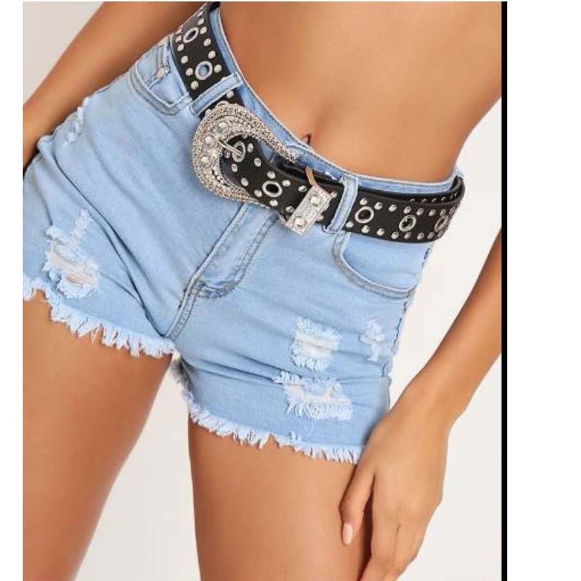 朋克风链条女式皮带女夏天免打孔镂空酷ins时尚百搭装饰腰带女产品图